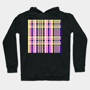 Vaporwave Aesthetic Sorcha 1 Hand Drawn Textured Plaid Pattern Hoodie